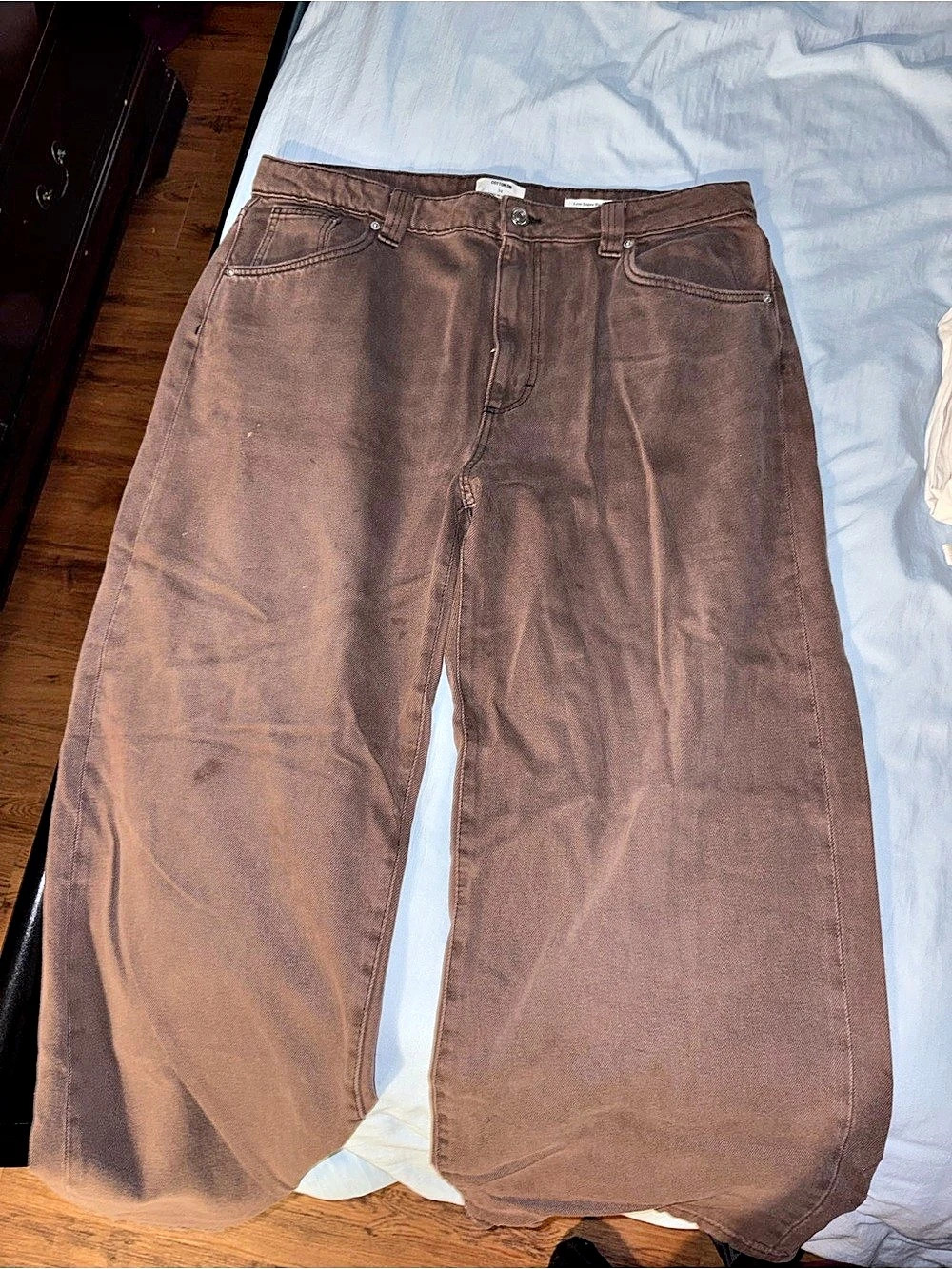 Cotton On Low Super Baggy Jean Brown Jeans Waist 34